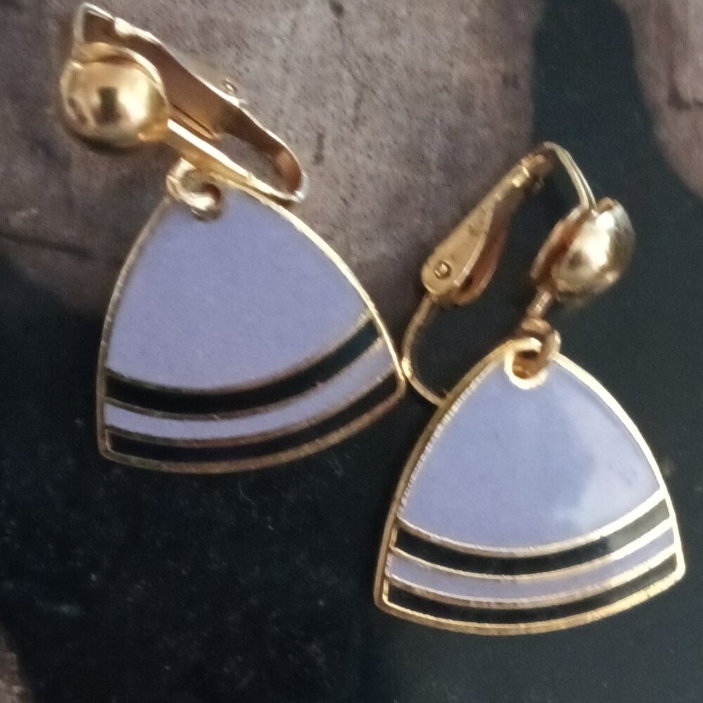 Purple Clip on Earrings